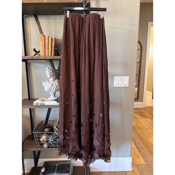 retrofete Helena Strapless Dress Deep Brown Womens Size Small - Picture 8 of 16
